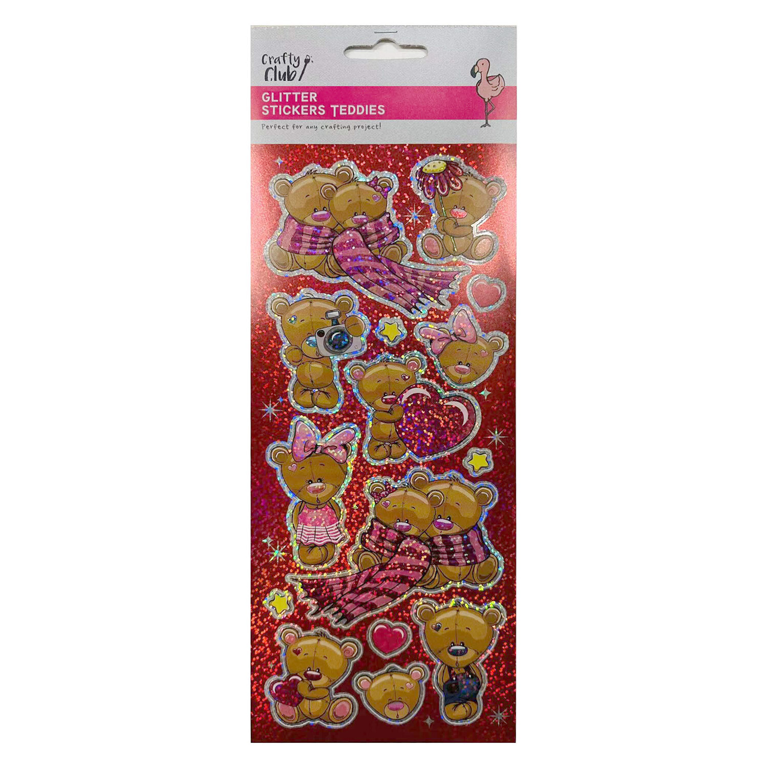 Crafty Club Glitter Stickers Teddies Image 1