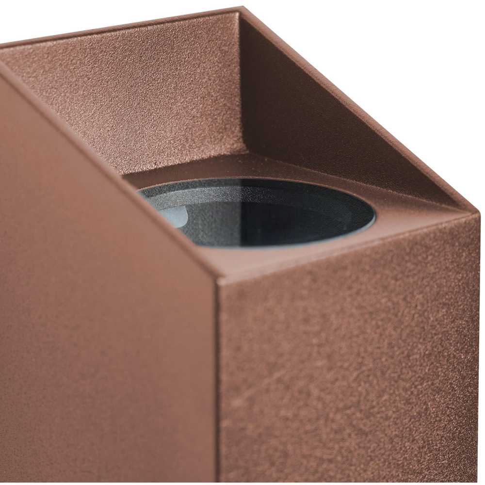 Nordlux Nico Square 22 Rust Outdoor Wall Light Image 5
