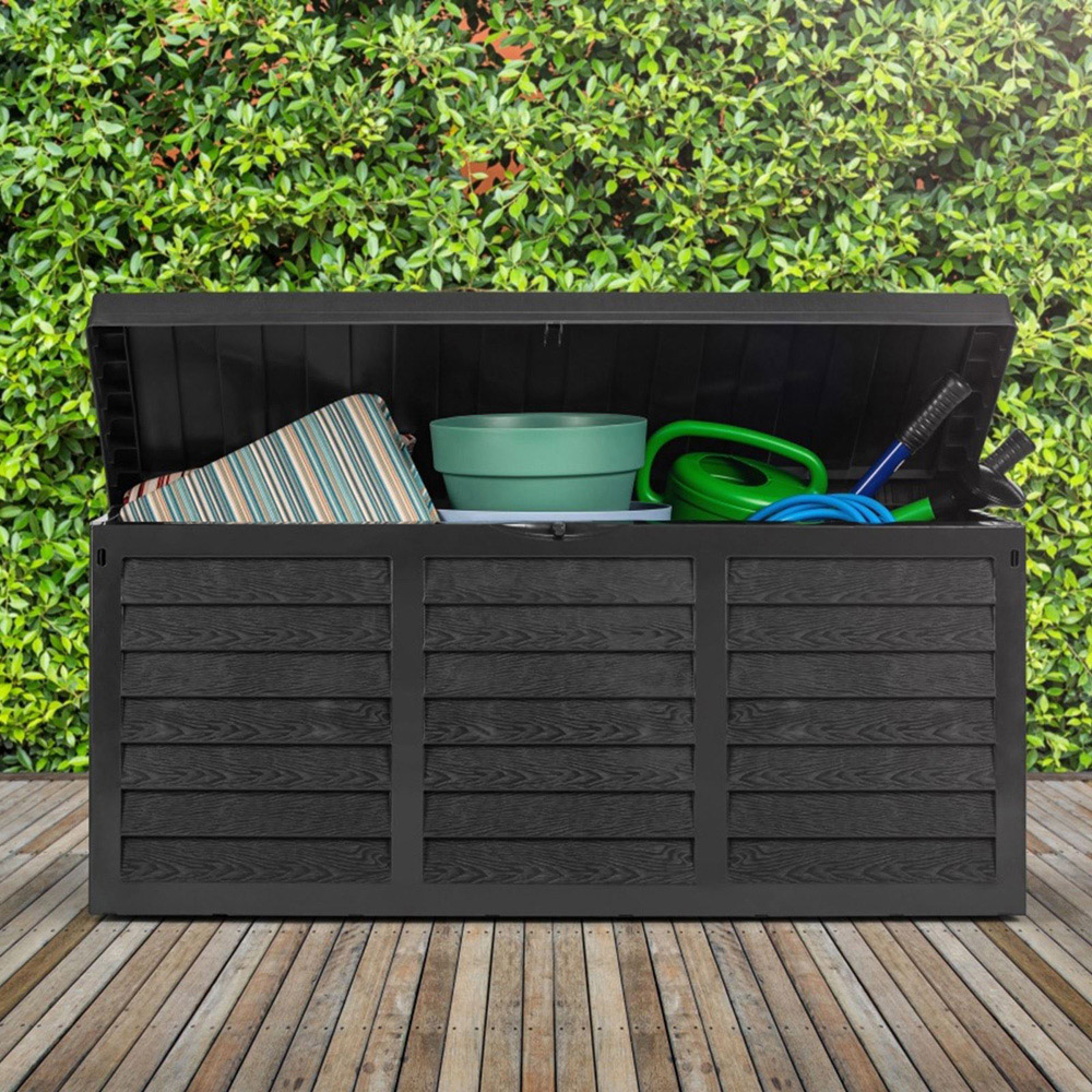 Gr8 Garden 320L Black Plastic Storage Box Image 5