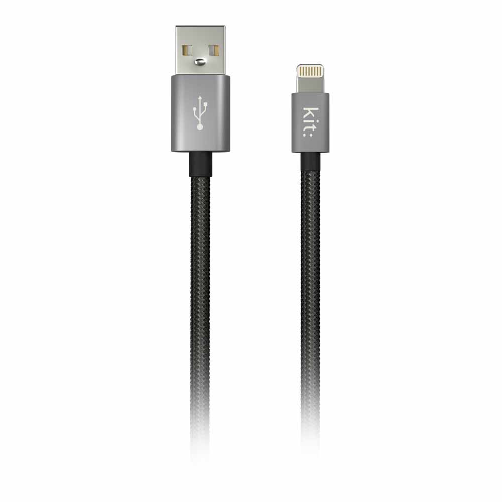 Kit Premium Lightning Cable 1m Grey Wilko