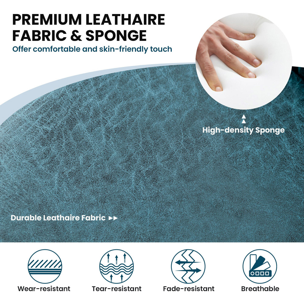 Costway Blue Swivel Accent Chair Set of 2 Image 8