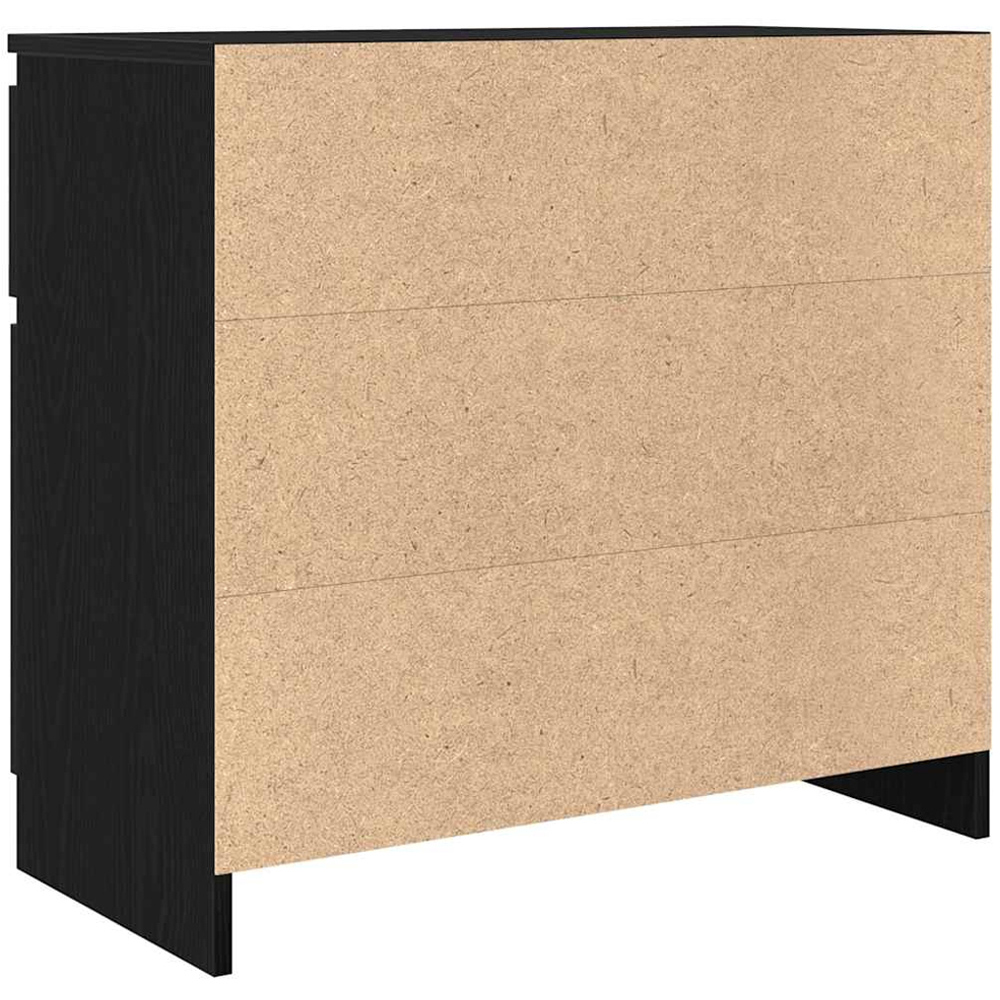 vidaXL 2 Door Single Drawer Black Oak Wooden Sideboard Image 7