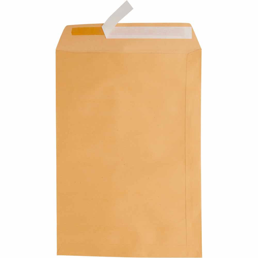 Wilko C4 Manilla Peel and Seal Envelopes 324mm x 229mm 25 Pack Image 3