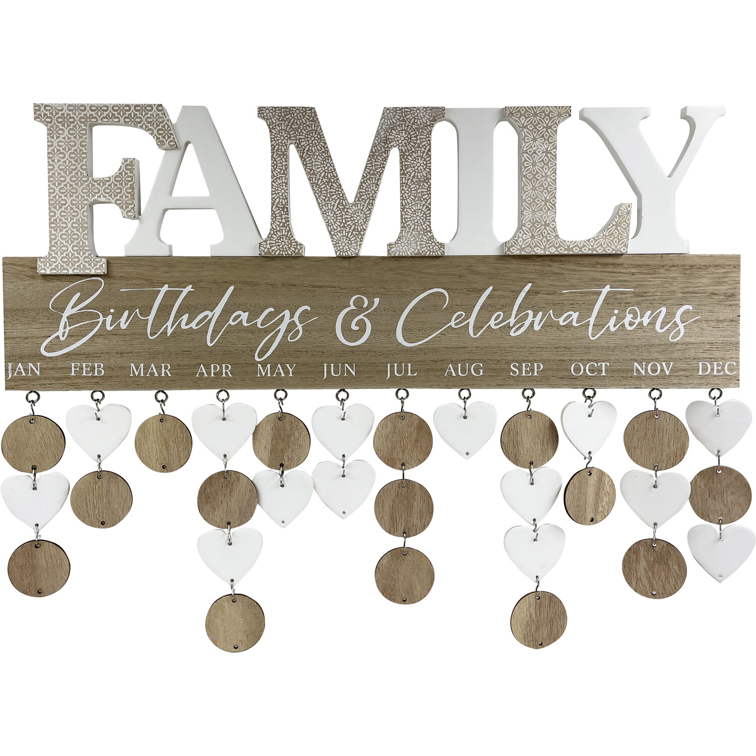 Family Dates to Remember Plaque - Natural Image 1
