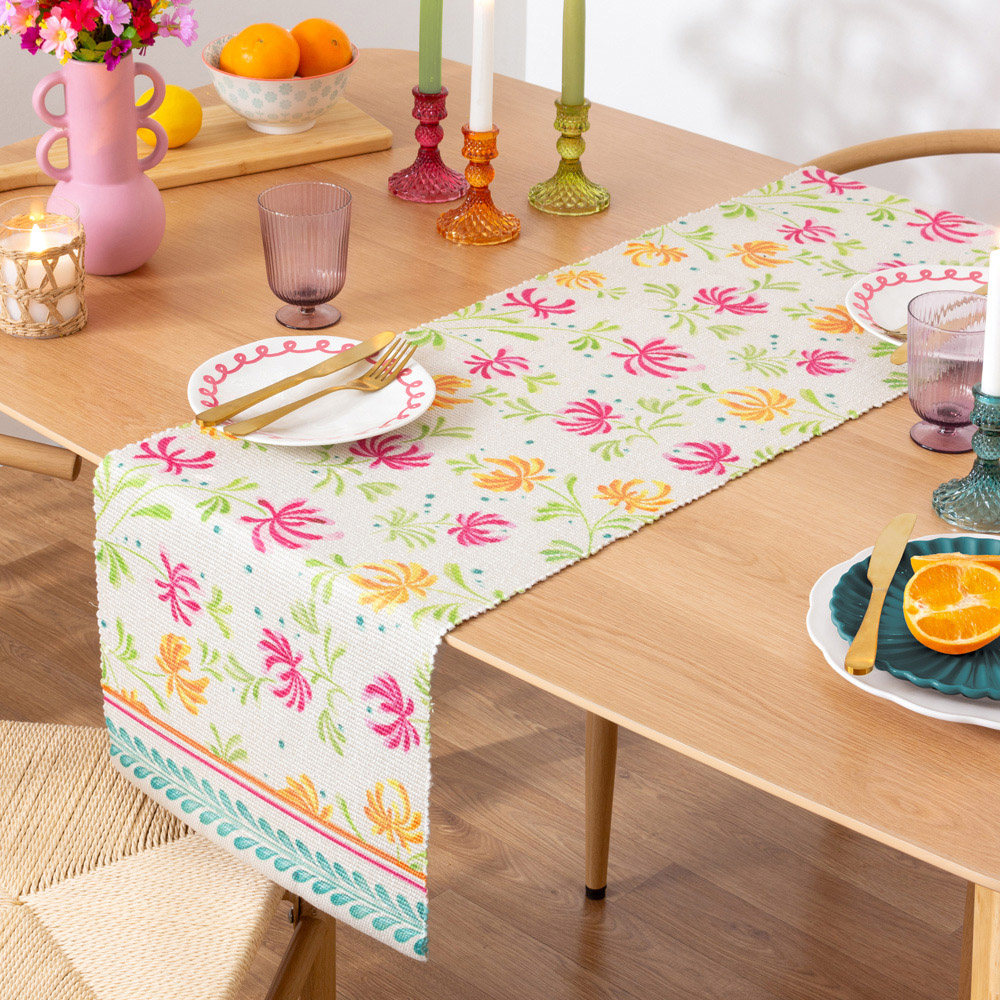furn. Honeysuckle Multicolour Table Runner 230 x 35cm Image 5