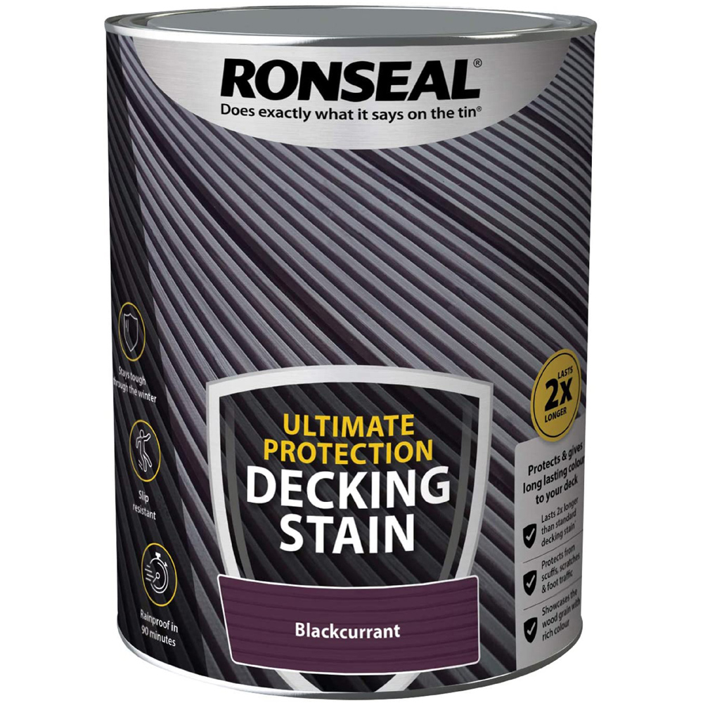 Ronseal Ultimate Protection Blackcurrant Decking Stain 5L Image 2
