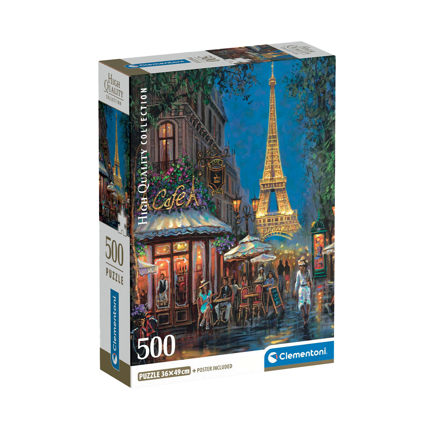 Night at the Eiffel Cafe 500 Piece Jigsaw Puzzle Image 1