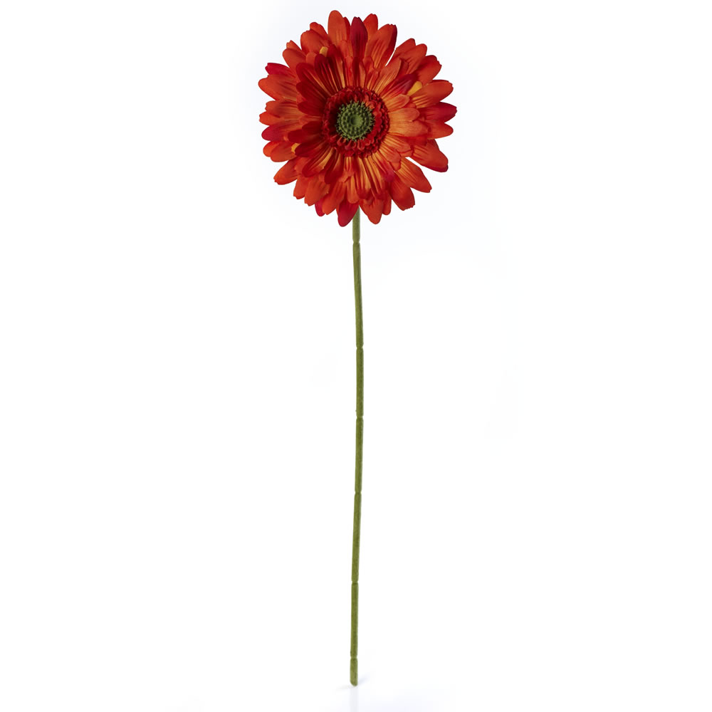 Wilko Orange Gerbera Single Stem Artificial Flower Image