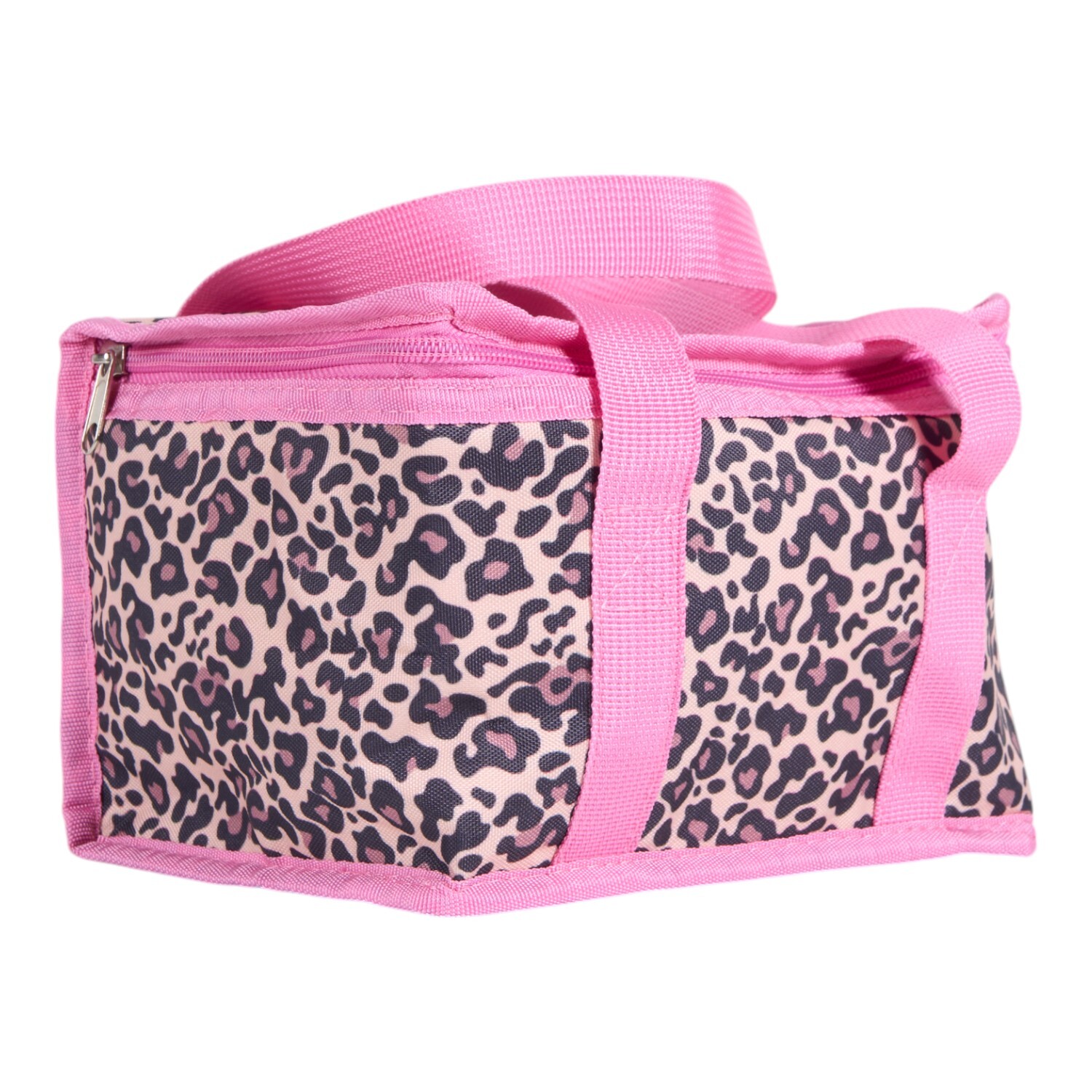 Leopard Insulated Lunch Bag Pink Image 3