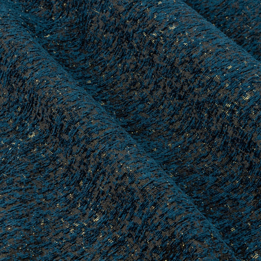 Paoletti Galaxy Navy Chenille Eyelet Curtain 168 x 183cm Image 5