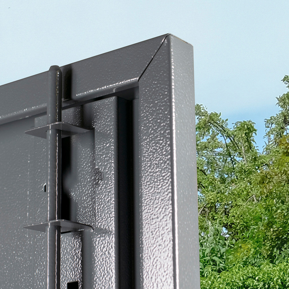 Asgard Sentry 3 x 7ft Grey Apex E Bike Storage Shed Image 8