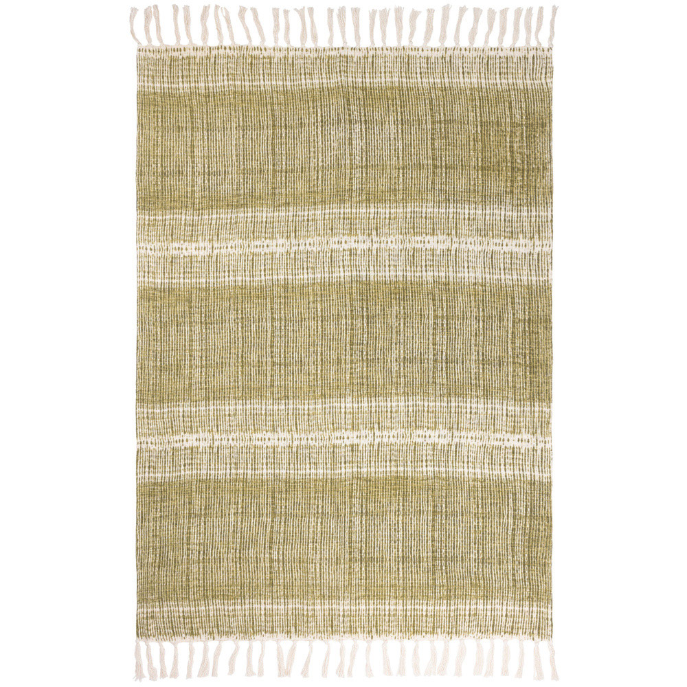 Yard Sono Olive Green Abstract Throw 130 x 180cm Image 1