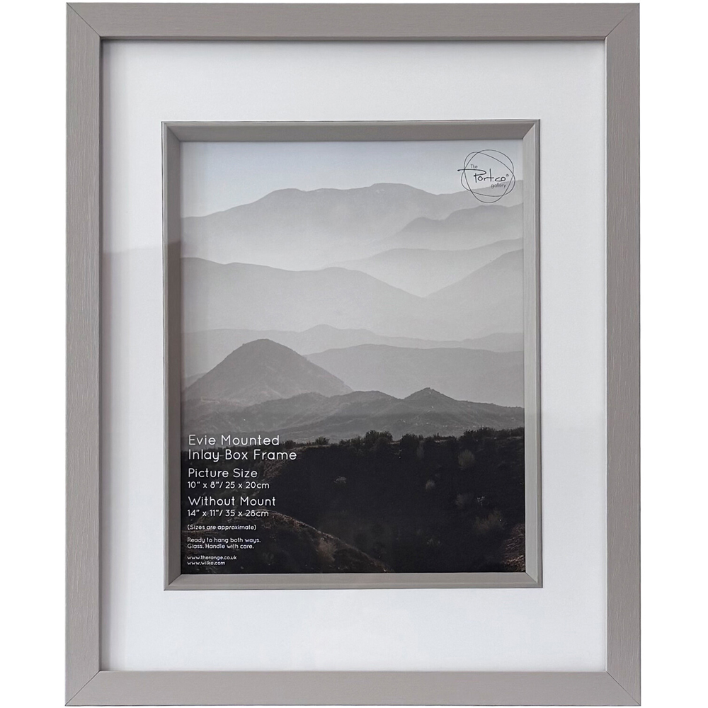 Evie Mounted Inlay Photo Frame Grey A4 Image 2