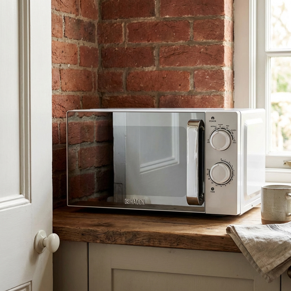 Haden White 20L 700W Mirror Microwave Image 2