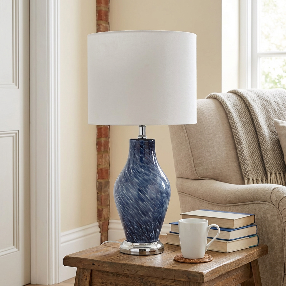 Adira Blue Table Lamp Image 4