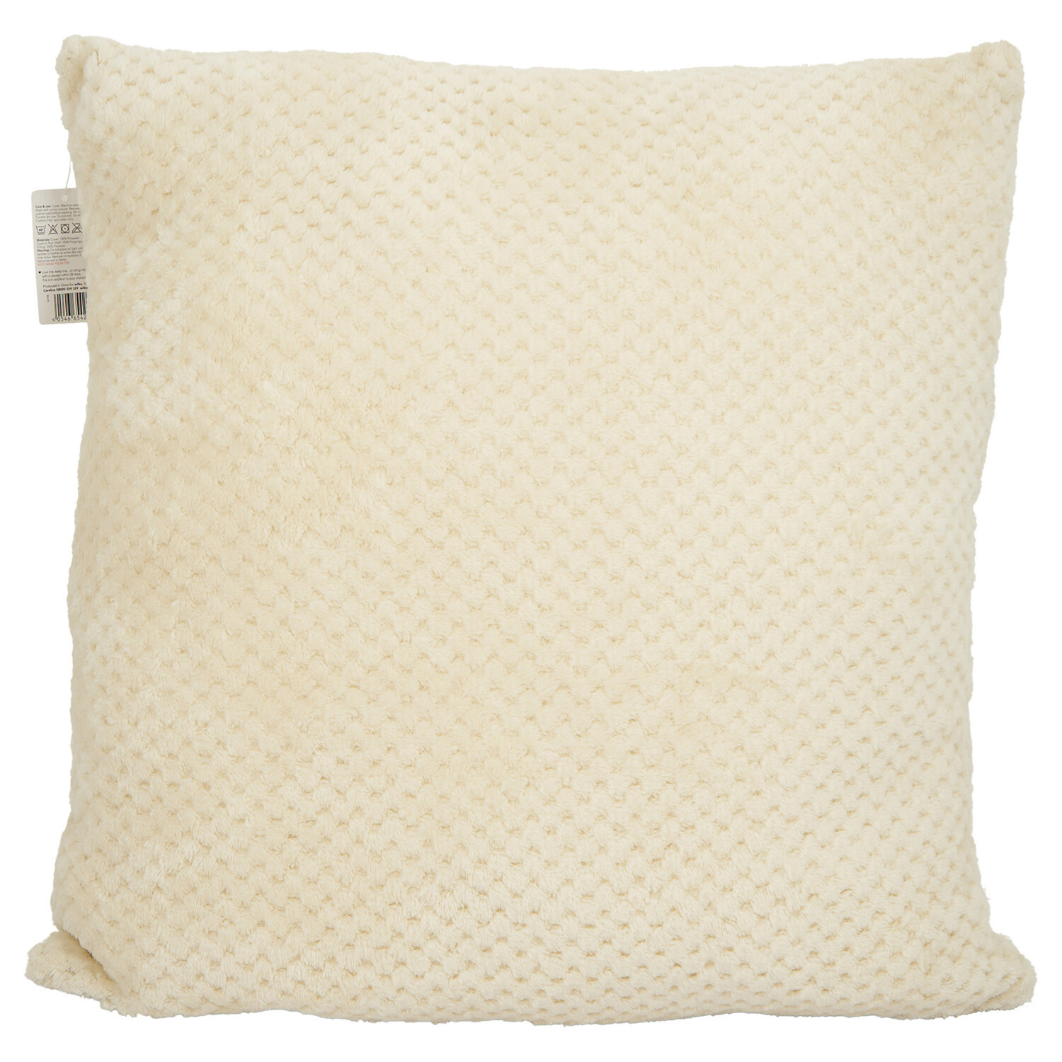 Jumbo Fleece Cushion Ivory Image 1