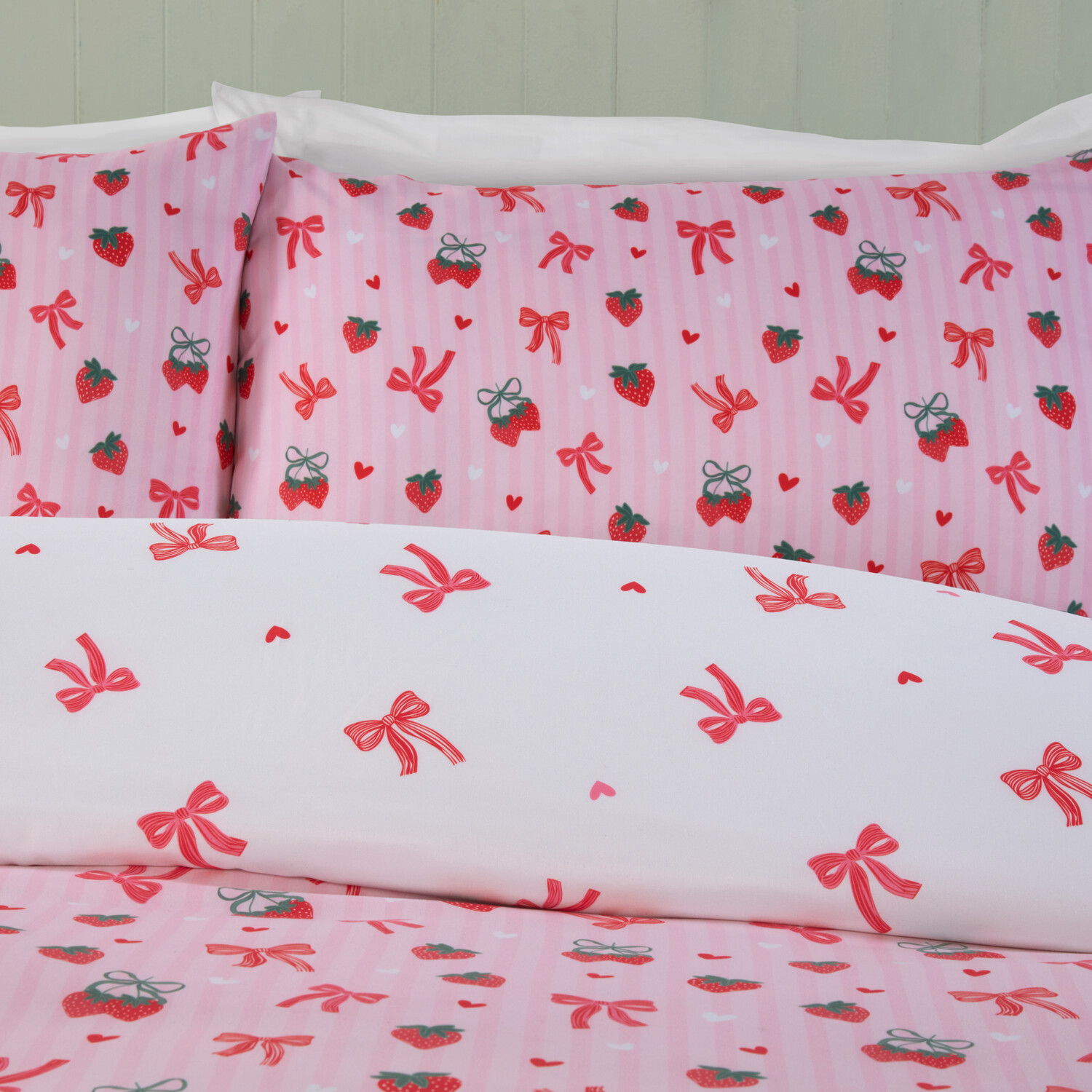 Lacey Design Duvet Set Pink Single Image 3