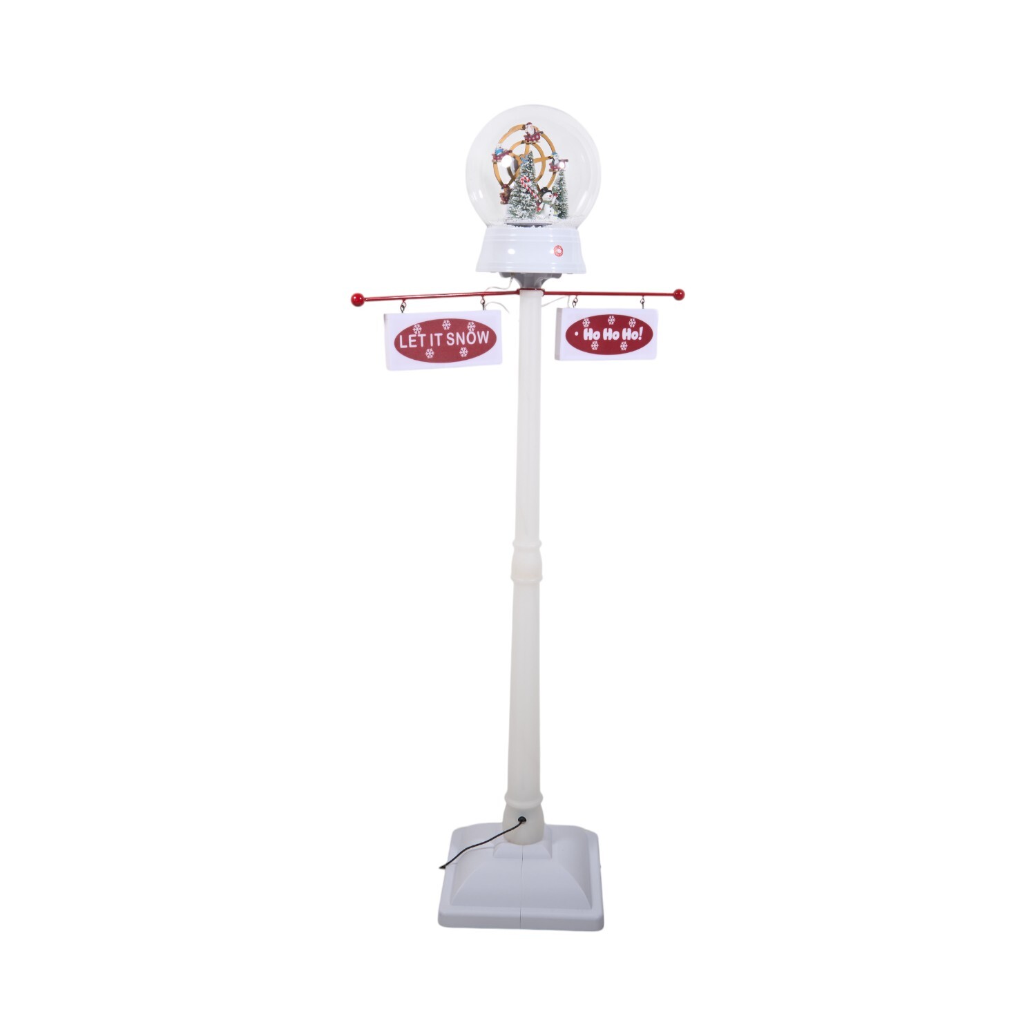 Snowing LED Christmas Lantern White Image 5