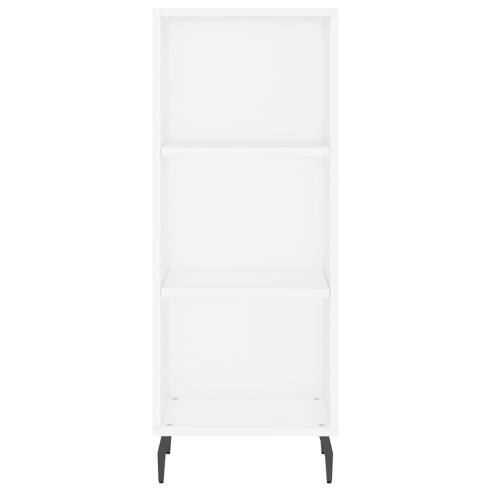 vidaXL Single Door 3 Shelf White Highboard Image 8