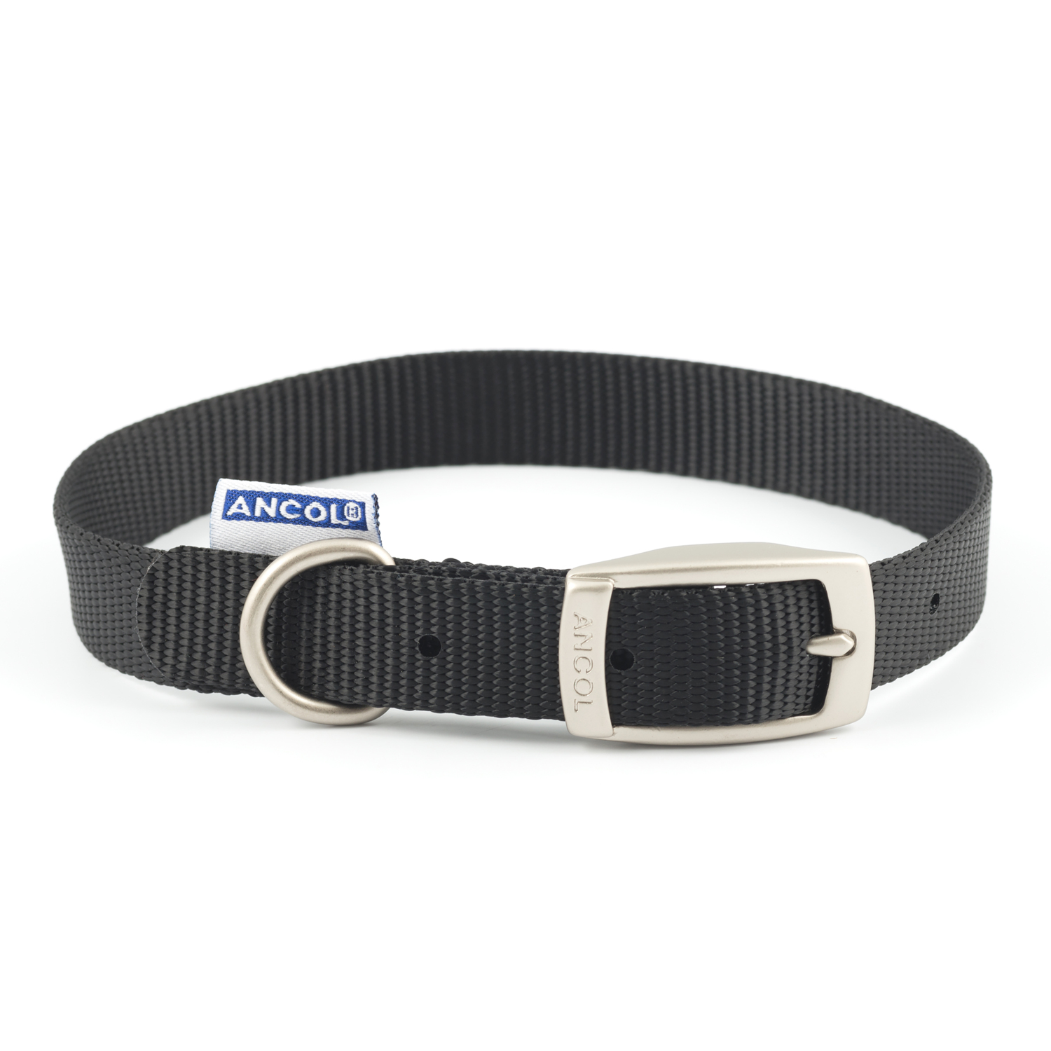 Nylon Dog Collar - Black / 45cm Image
