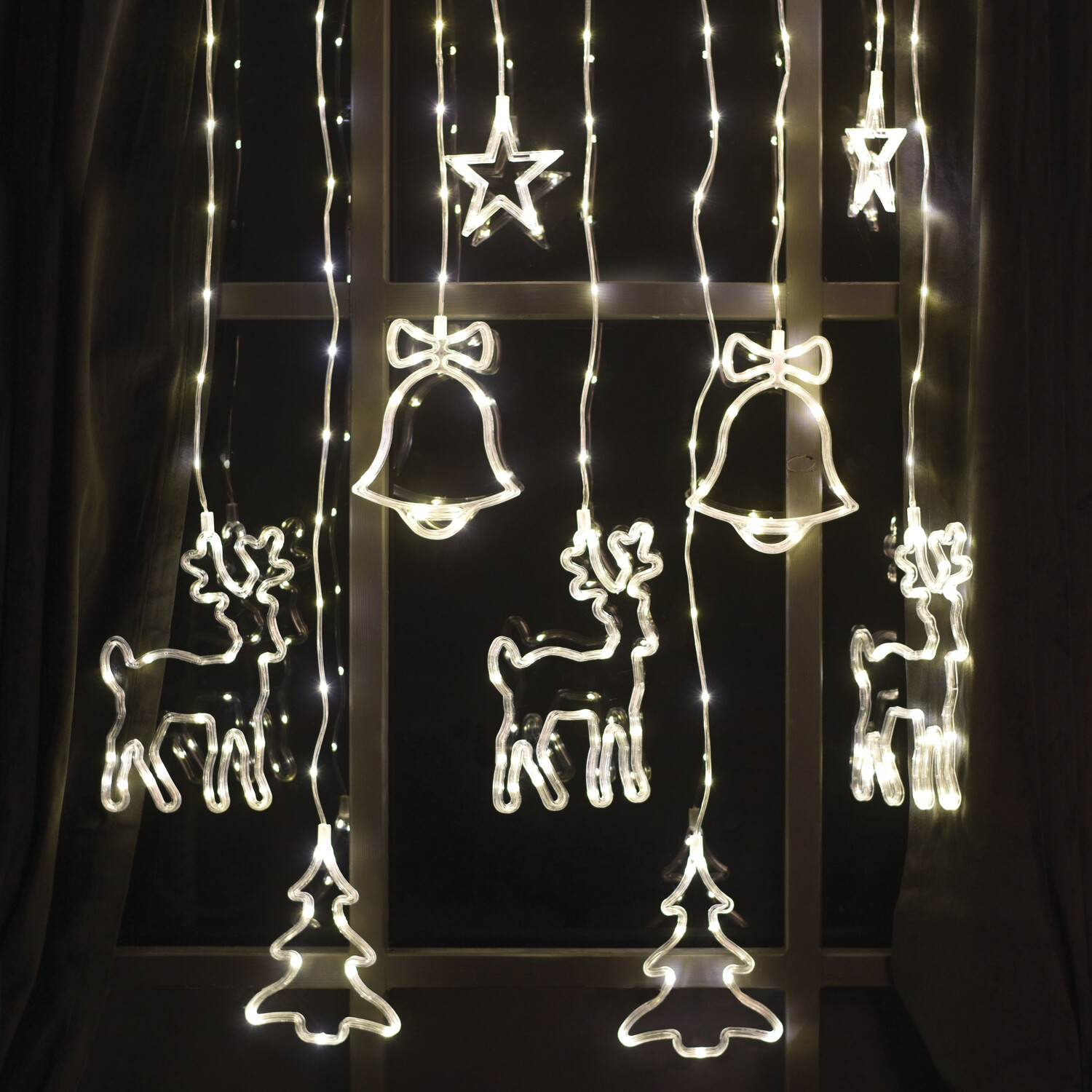 Christmas Icons Curtain Light Image 1