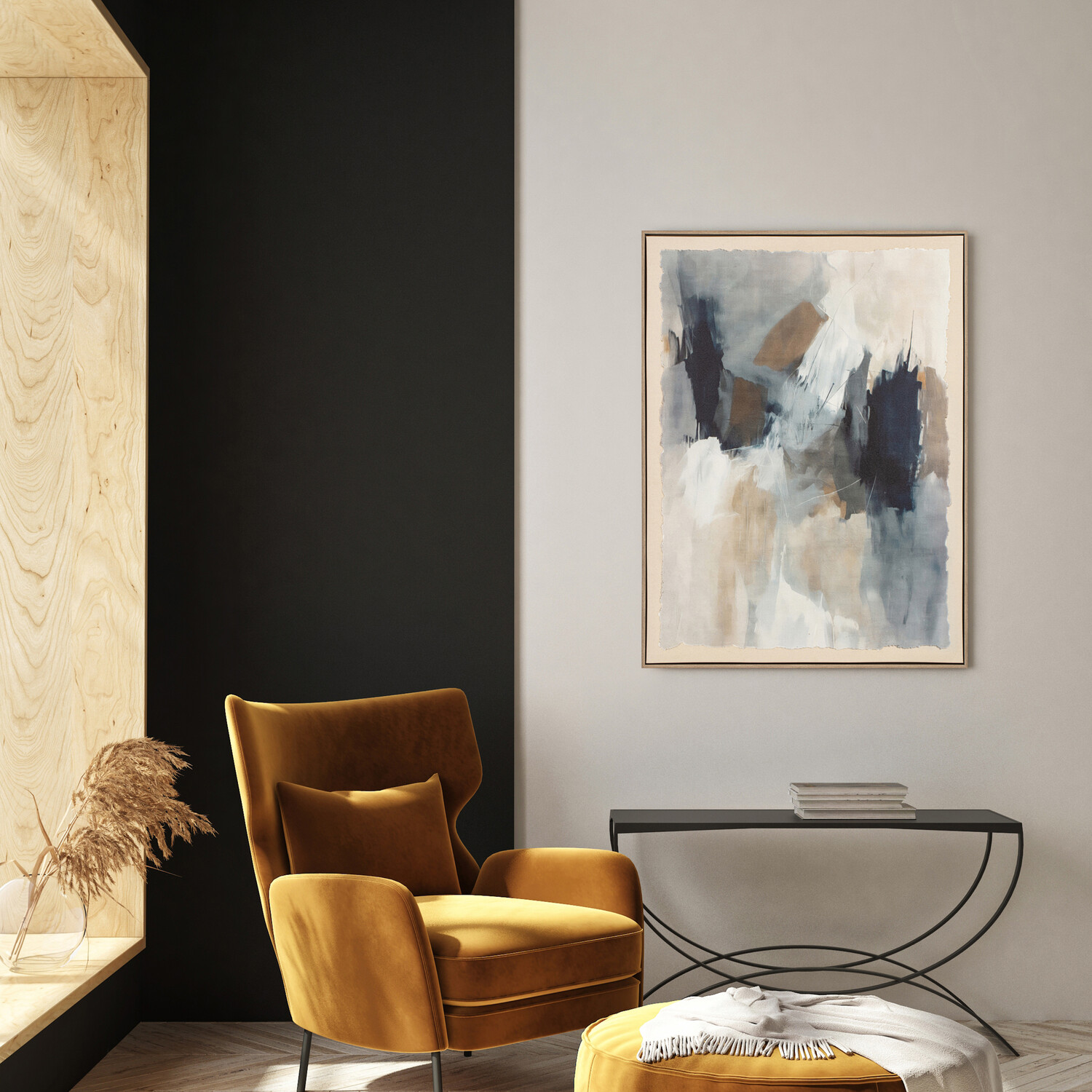 Hand Finished Misty Abstract Canvas Image 10