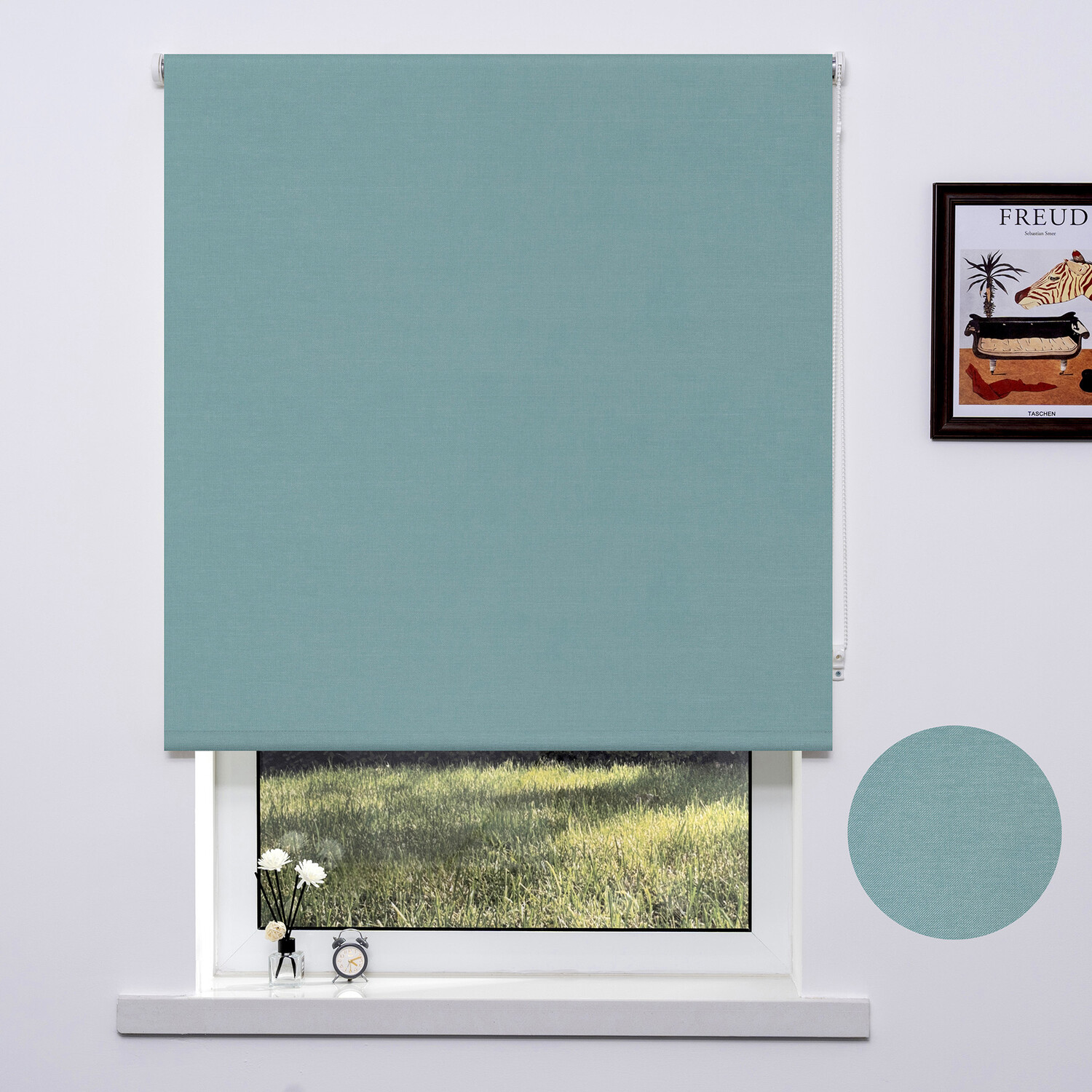 Trends Textured Blackout Blinds - Mint / 120cm Image 2