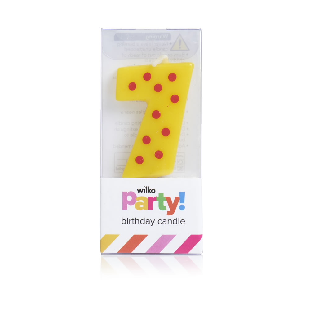 Wilko Party Number 7 Birthday Candle Image