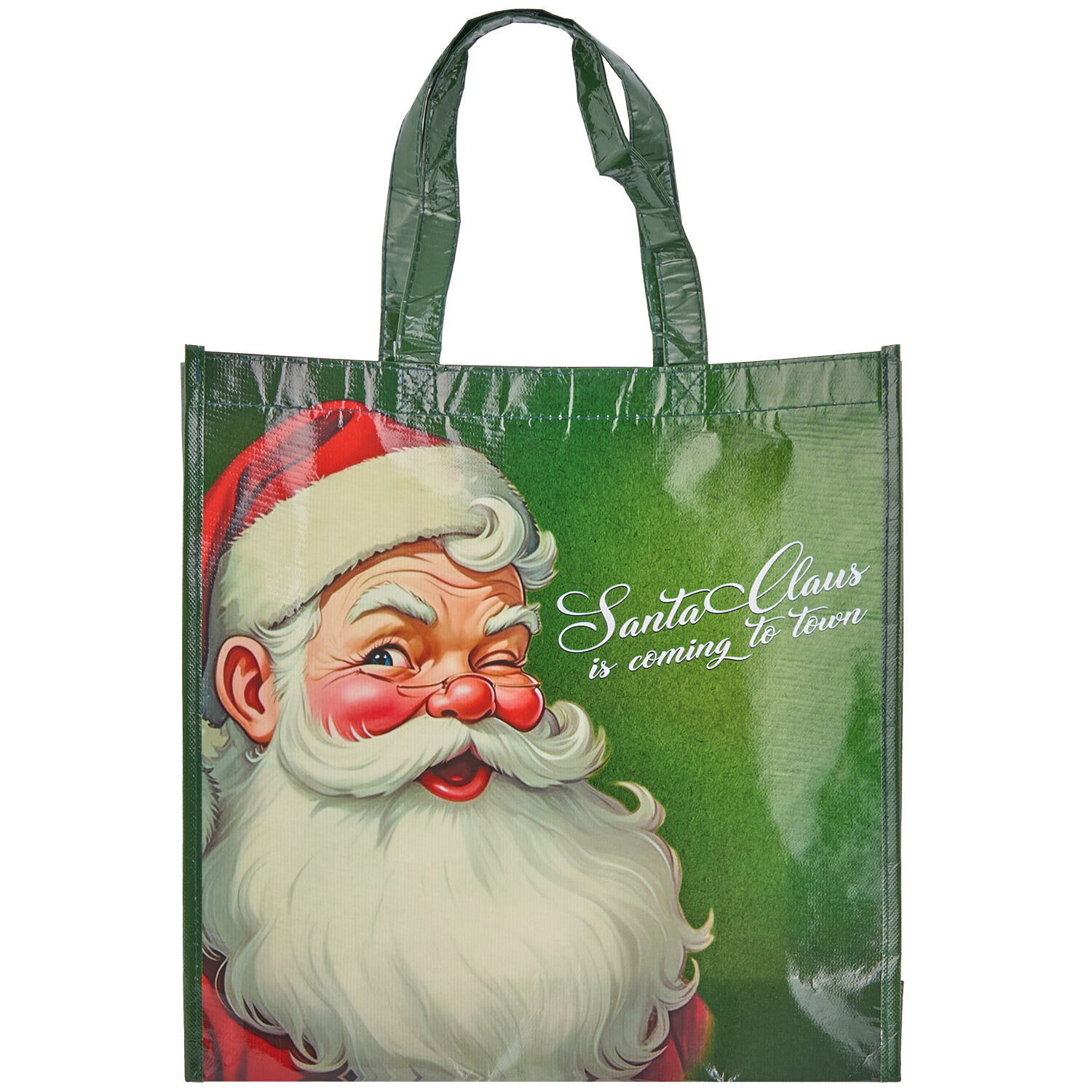 Retro Santa Shopper Bag Green Image 1