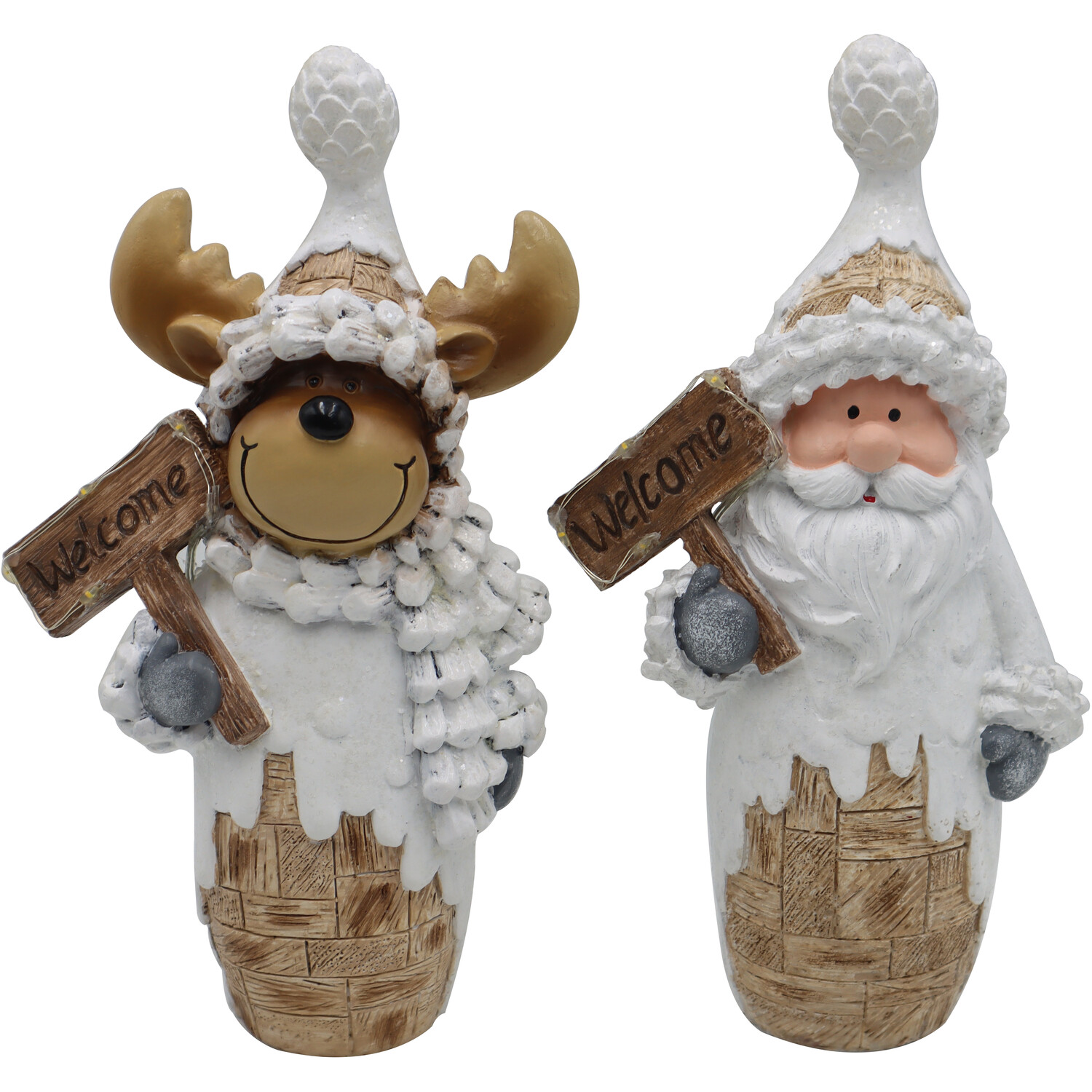 Single Alpine Lodge Brown Welcome Ornament in Assorted styles Image
