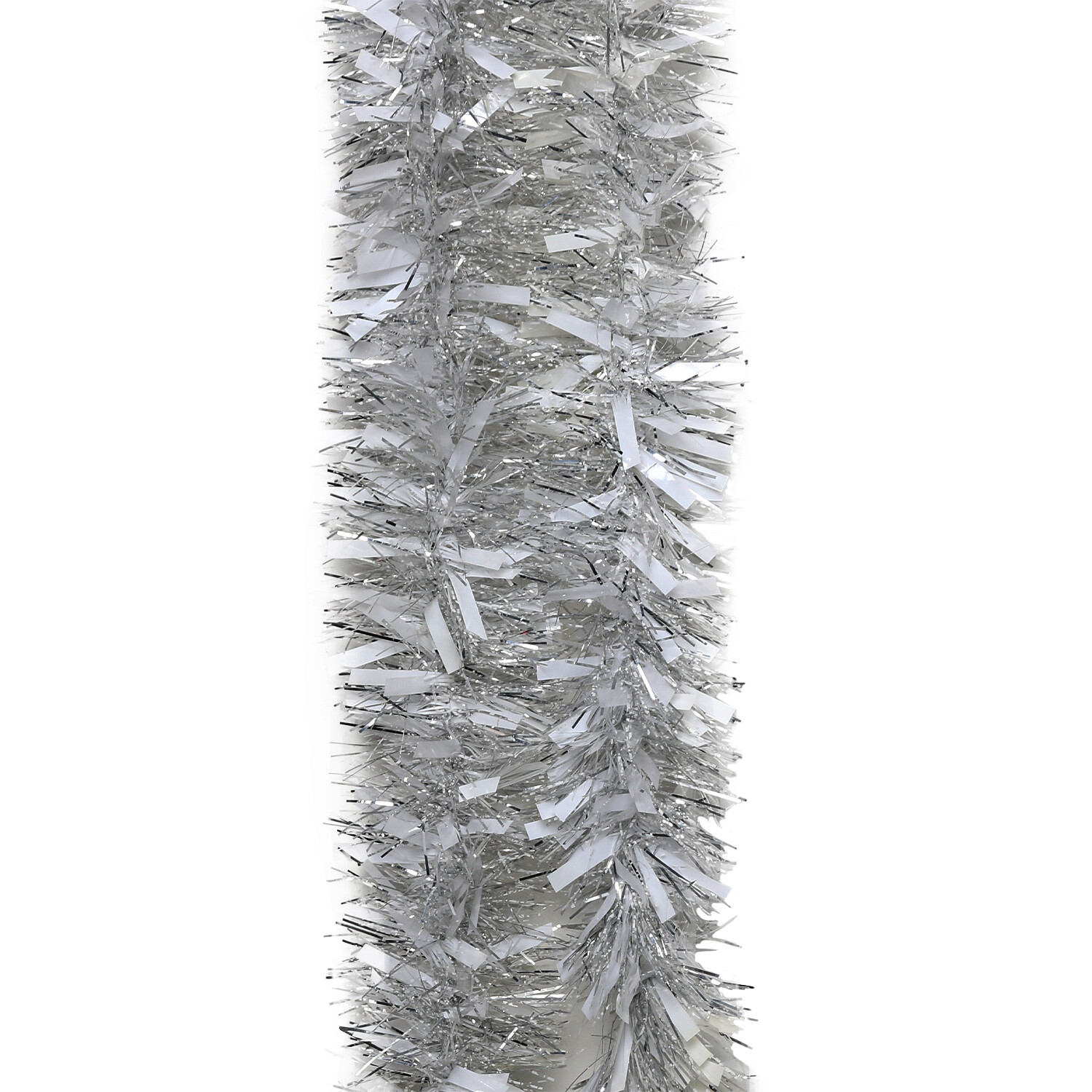 Christmas Chunky Silver Tinsel - Silver Image 1