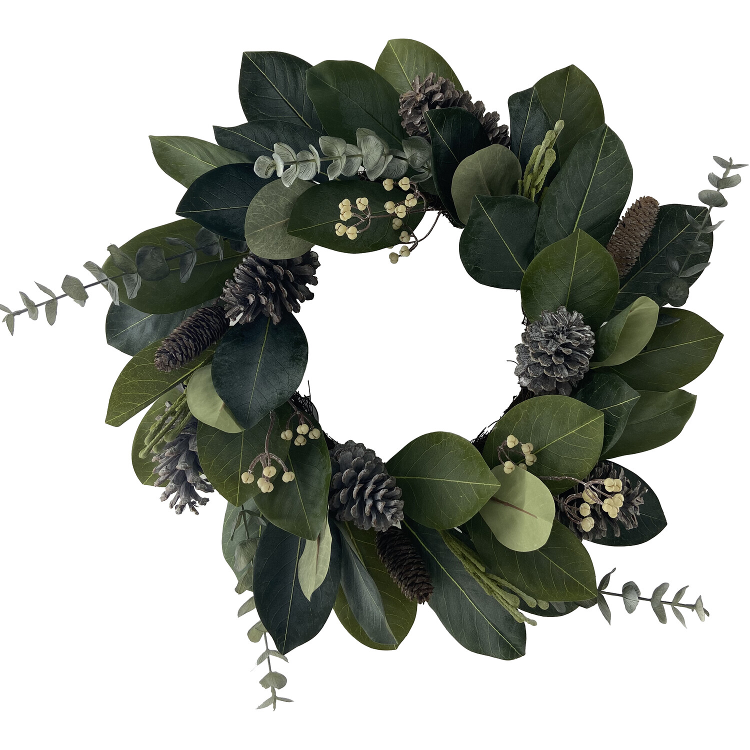 Green Wreath with Magnolia Leaves Image