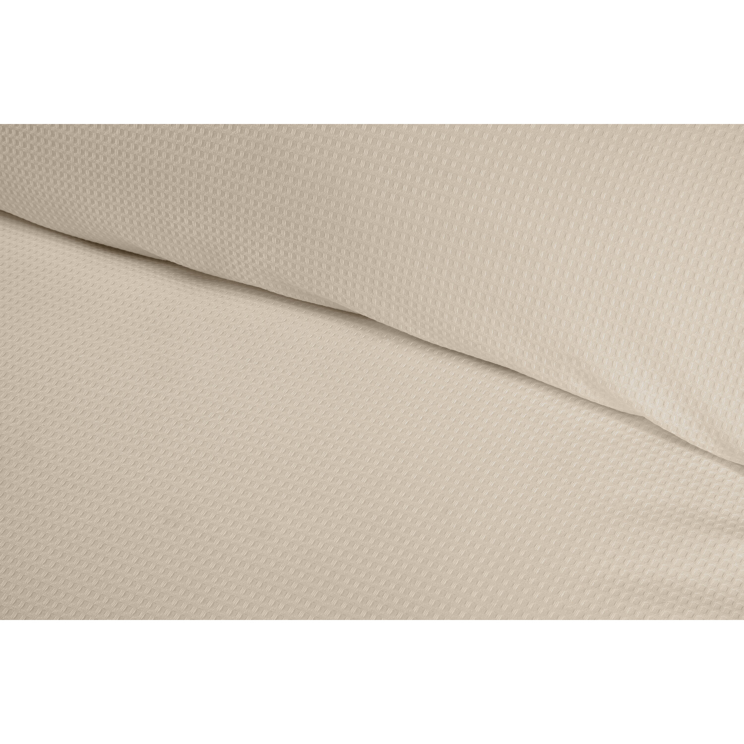 Divante Belgravia Super King Natural Waffle Duvet Set Image 4