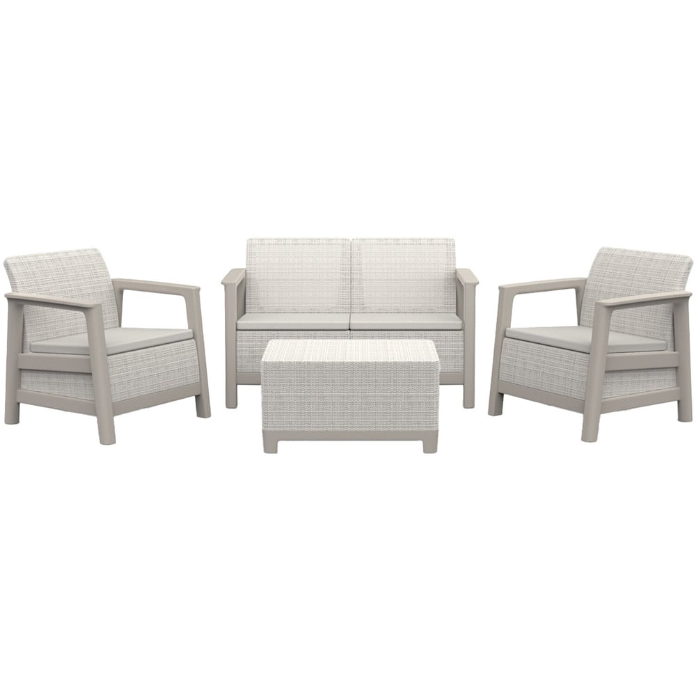 Keter Scandi Set with Storage Table Natural Image 2