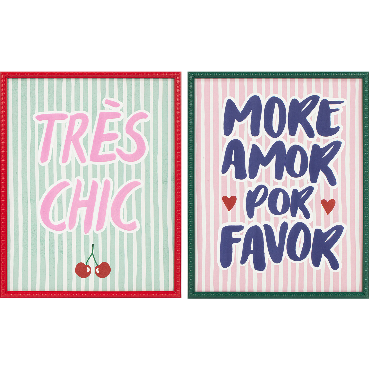 Eclectic Quotes Striped Framed Art Image 1