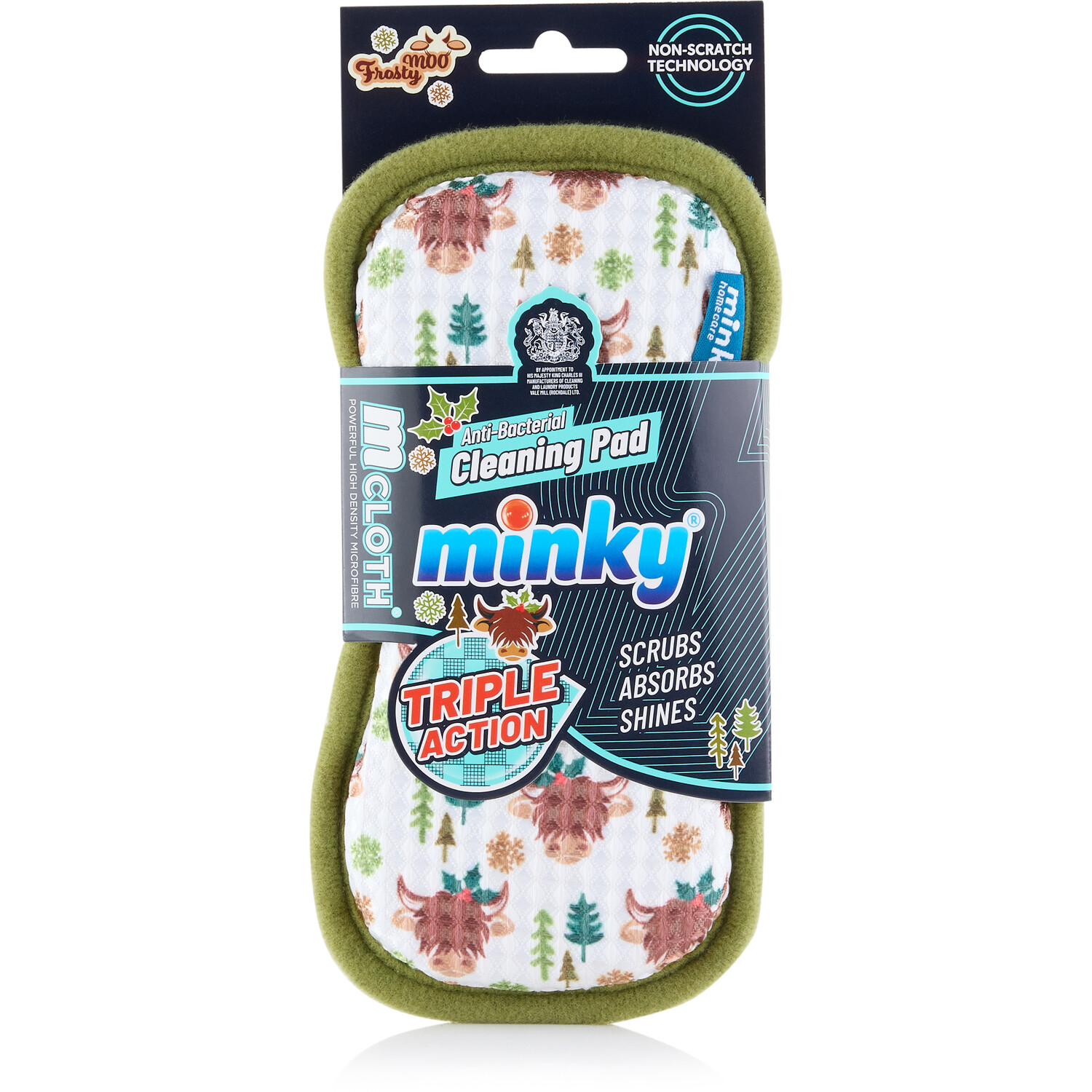 Minky Frosty Moo Cleaning Pad White Image 1