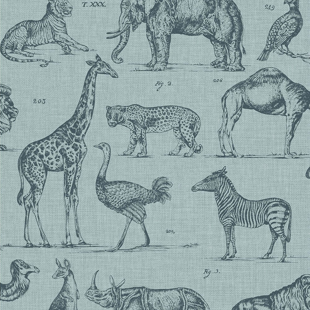 Superfresco Easy Zoology Blue Wallpaper Image 1