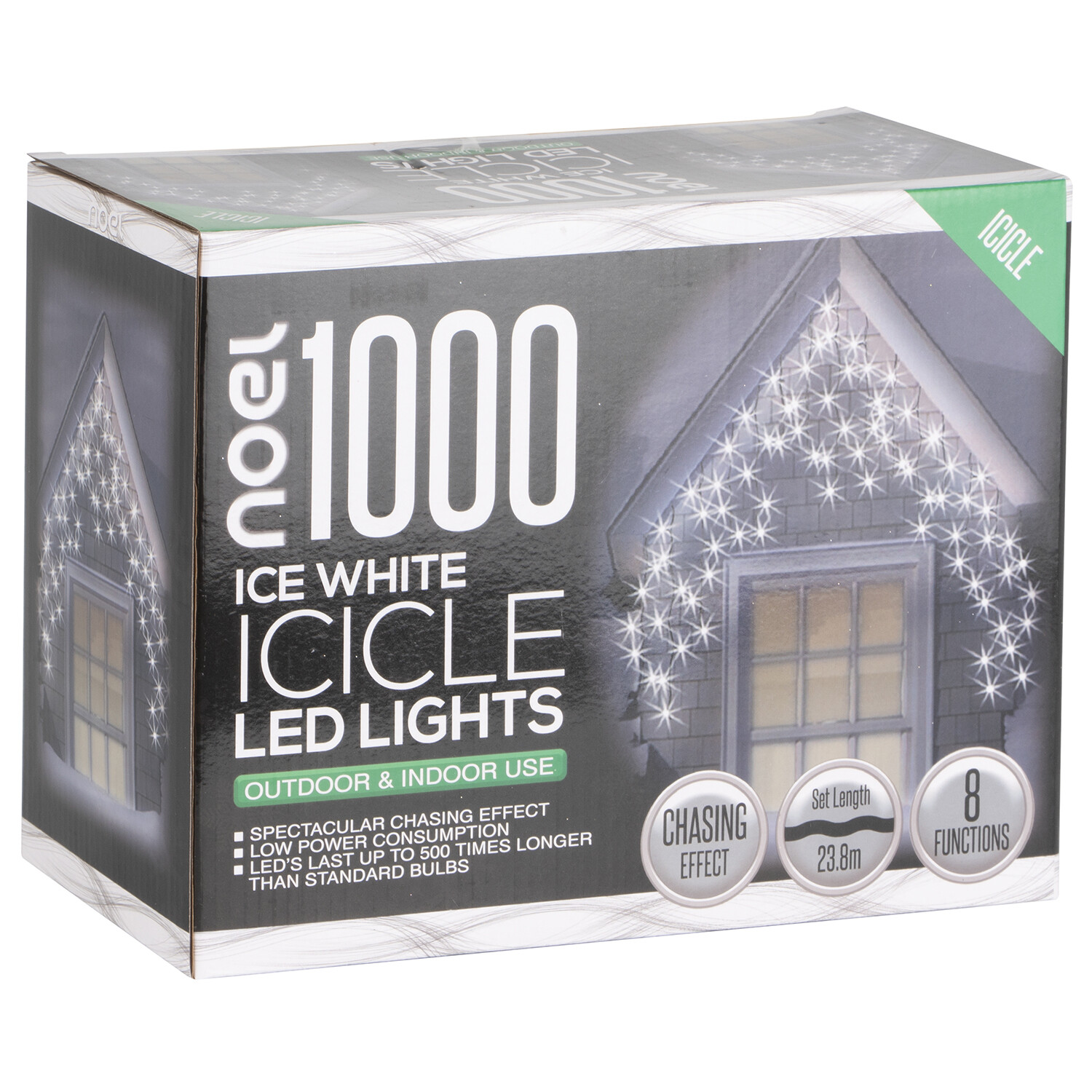 LED Icicle Lights - Ice White / 1000 Image 2