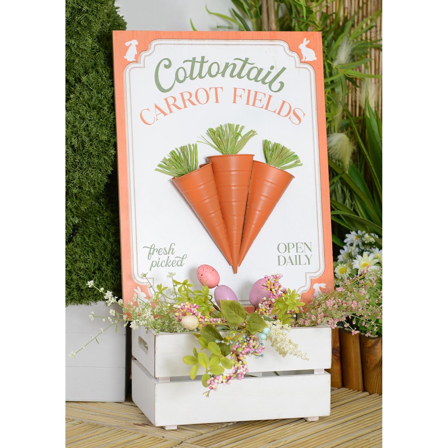 Cottontail Carrot Fields Plaque - Orange Image 1