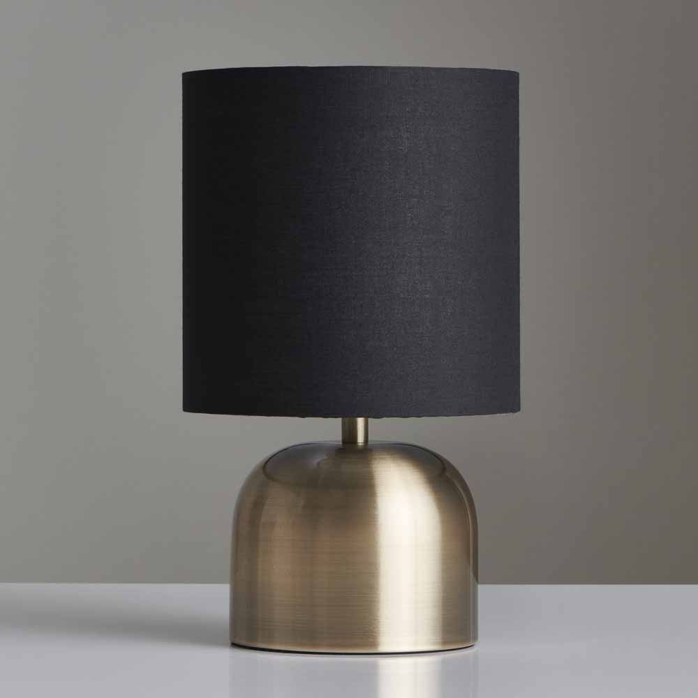 Wilko Brass and Black Touch Lamp Wilko