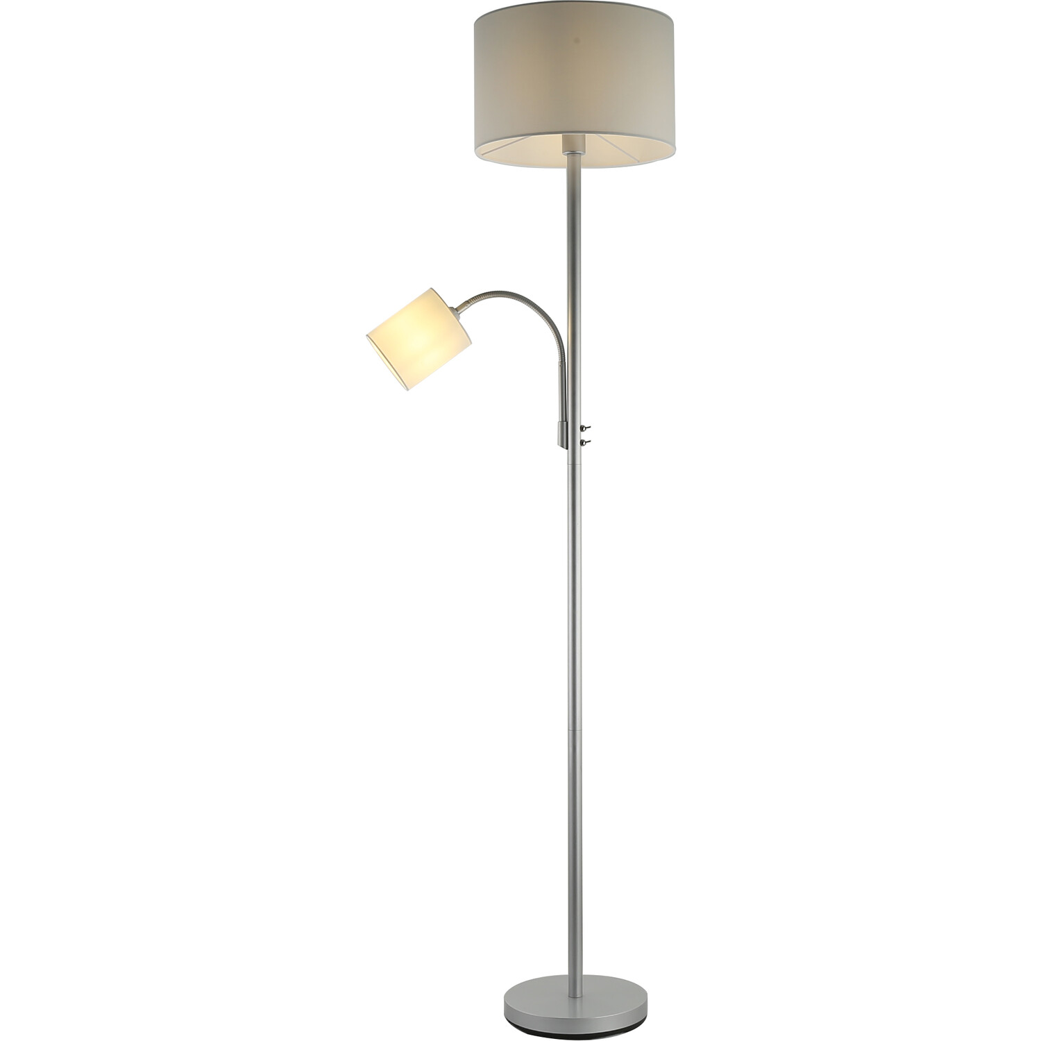 Serena 2 Light Floor Lamp - Grey Image 2