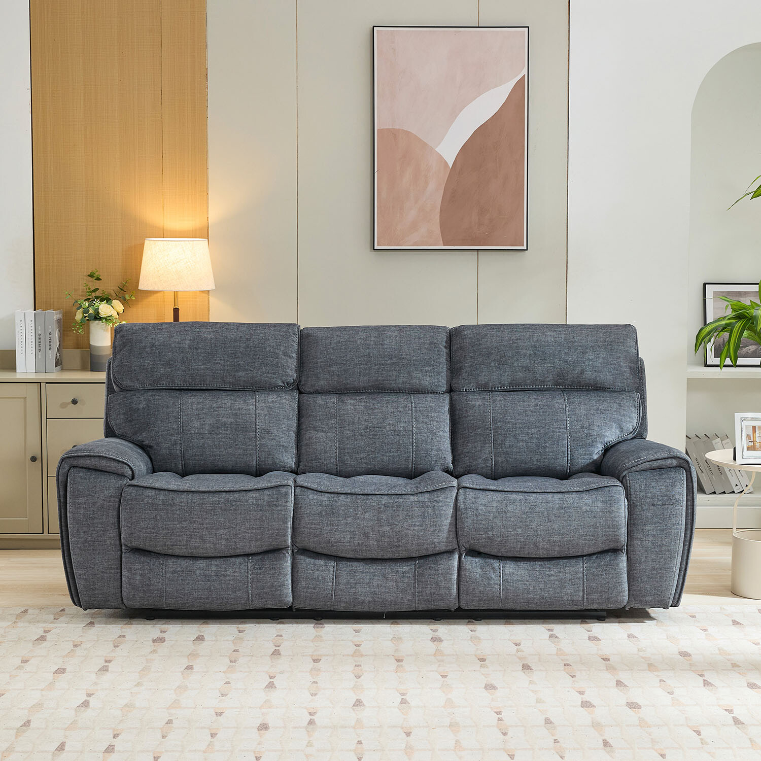 Cancun Reclining Sofa - Grey / 3 Image 3