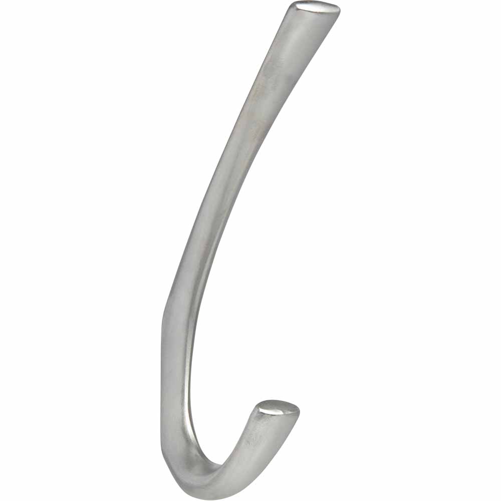 Wilko Hat and Coat Hook Satin Chrome Wilko