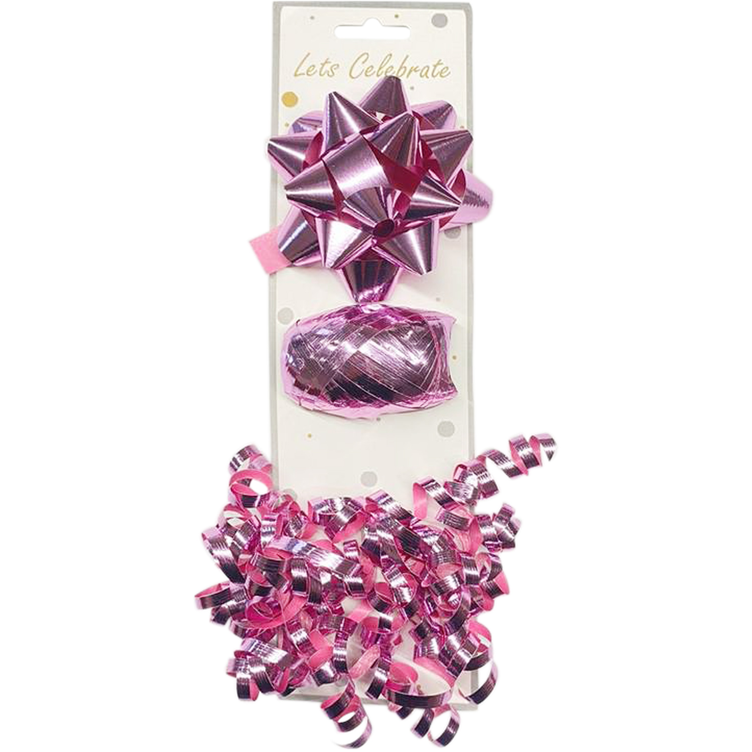 Pink Metallic Star Bow with Ribbon Image