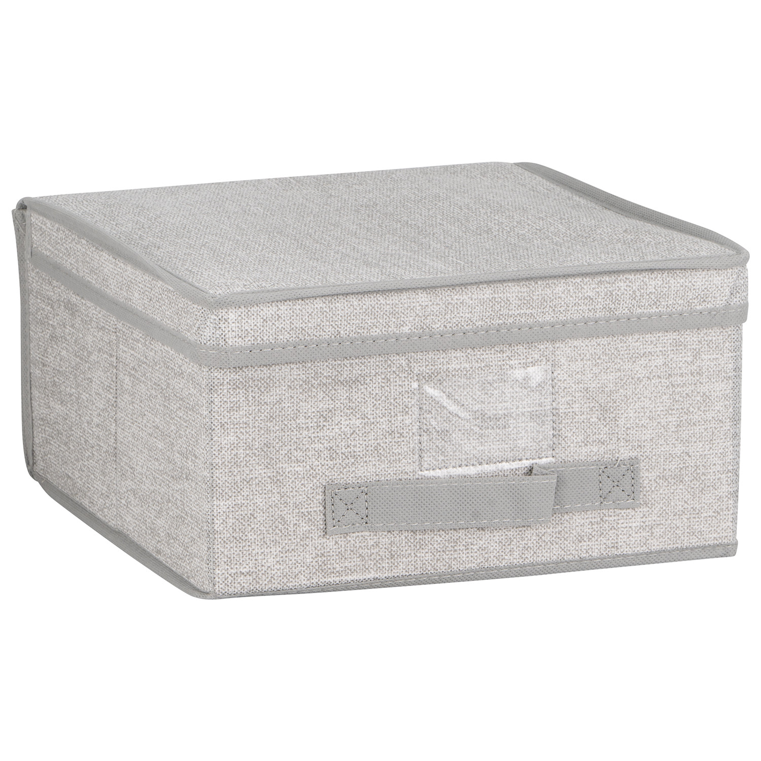Medium Grey Fabric Foldable Storage Box Image 1