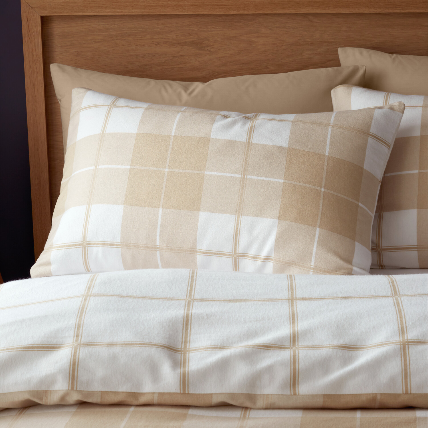 Finlay Check Duvet Set - Natural / Double Image 2