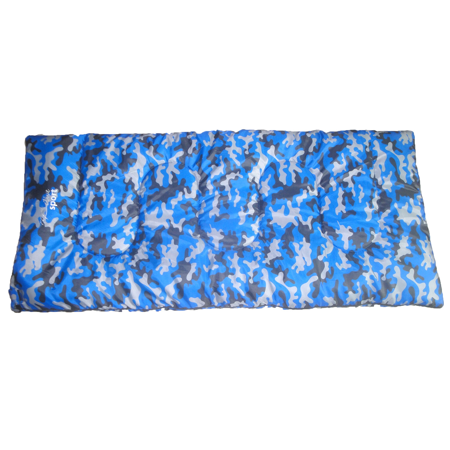 Active Sport Junior Camo Sleeping Bag - Blue Image 1