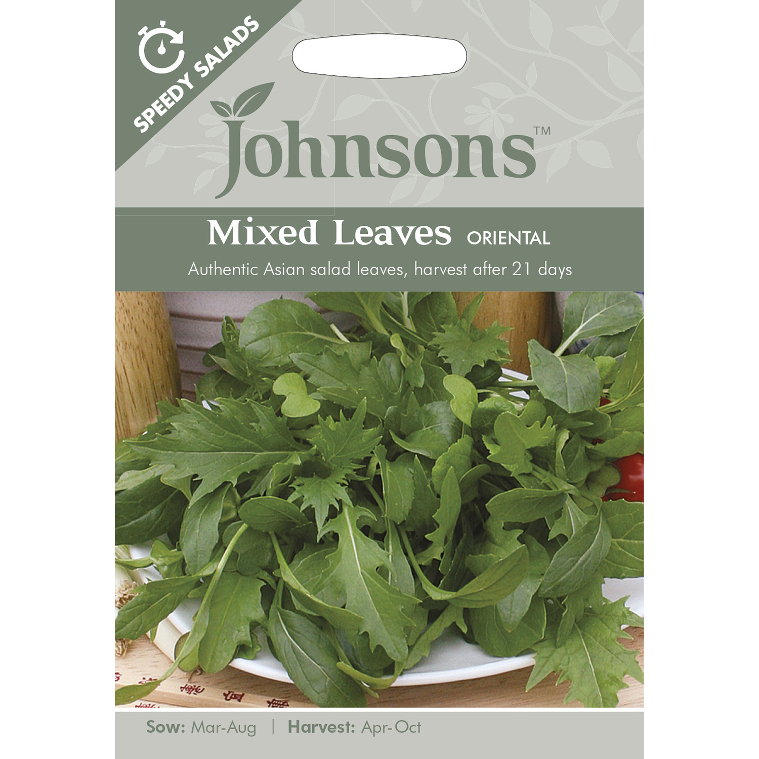 Johnsons Pack of Oriental Mixed Leaves Seeds Image 1