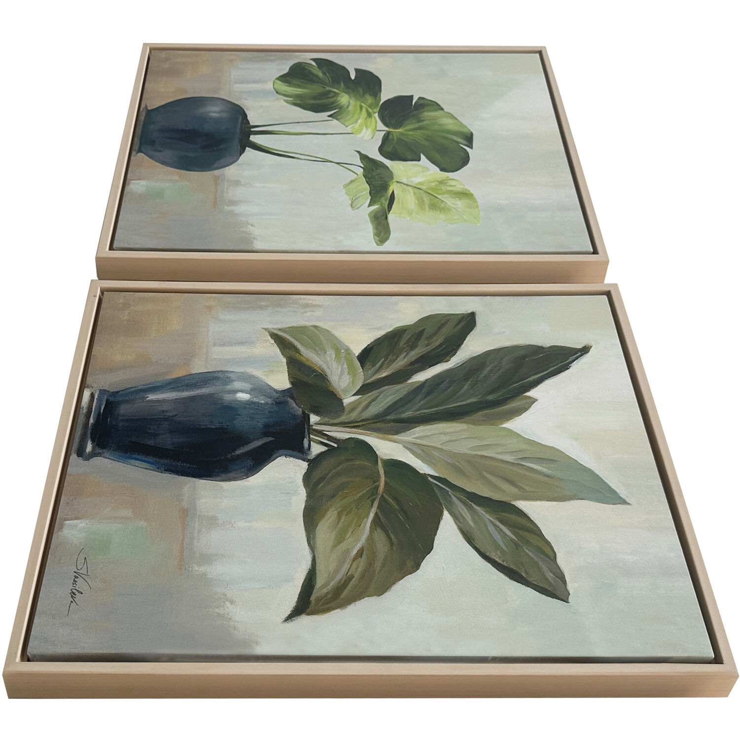 Still Life Plants Framed Canvas - Green Image 2
