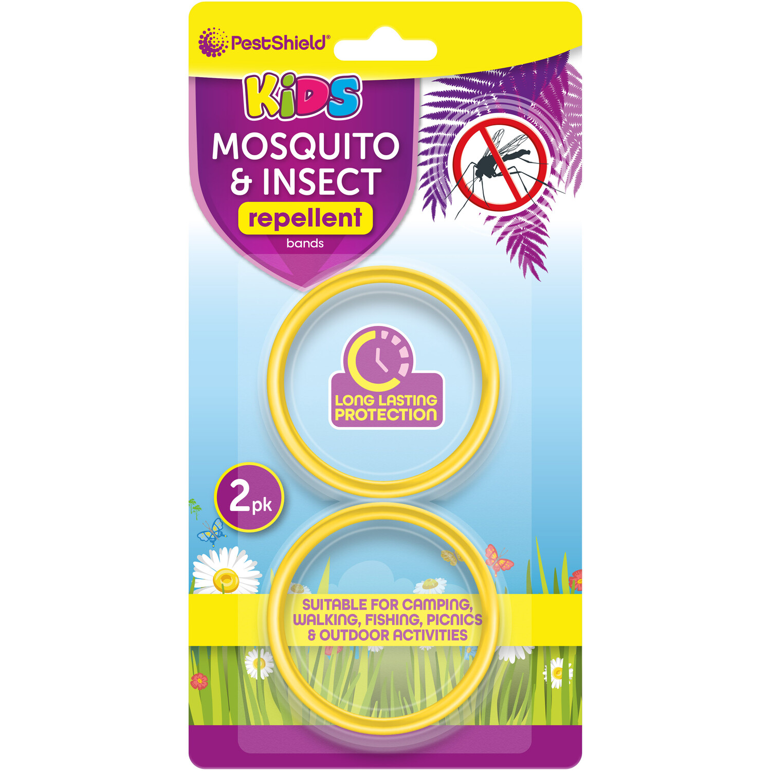 Pack of 2 Kids Mosquito and Insect Repellent Bands - Yellow Image